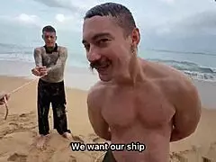 Pirates Seduce Sailors In Post-Shipwreck 4some