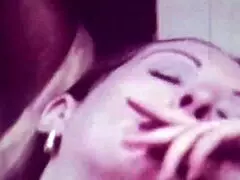 A vintage interracial taboo scene from dark lantern london in retro style.