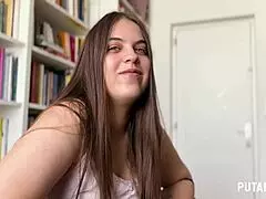 Laura Baby Fucks Torbe in Library!