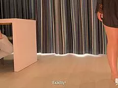 Big Ass Stepmom Fucks Her Stepson In The Kitchen After Seeing His Big Boner