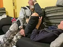 Amateur couple passionate sex at home