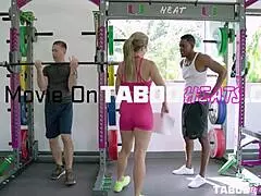 cory chase cheats in the gym with a big black cock