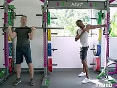 cory chase cheats in the gym with a big black cock