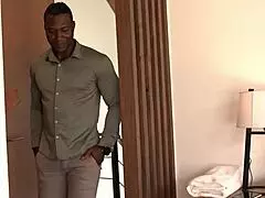 He brought his wife a chocolate dick gift, leading to interracial threesome fun