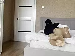 Arab Khalifa In Stockings Teasing Stepson With Instructions