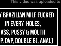 Sexy Brazilian milf Bruna Ferrari experiences intense action in various ways