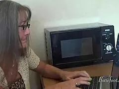 Office DANGLE N TEASE with petite feet and small tits in heels