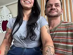 milf fitness fucking big cock lover while husband watches, oh wow