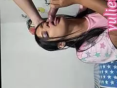 Horny stepmother seduces stepson and swallows his cum in real homemade video