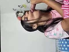 Horny stepmother seduces stepson and swallows his cum in real homemade video