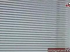 Skinny brunette small tits teen 18+ gets fucked hard by milf