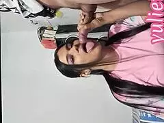 Horny stepmother seduces stepson and swallows his cum in real homemade video