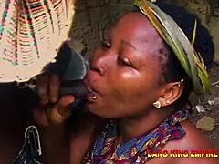 stepmother showed me her naked body and gets her juicy wet pussy deeply fucked after bush hunting job