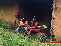 stepmother showed me her naked body and gets her juicy wet pussy deeply fucked after bush hunting job