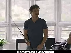 Curvy stepmoms Karen Fisher and Syren De Mer teach stepsons about lustful sex.