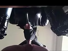 I-I-I can't stop watching this nylon hood fetish milf blowjob compilation, it's driving me crazy with all the gagging and deepthroat action