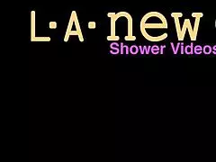 Hot teen blonde enjoys a sensual bath with her mommy