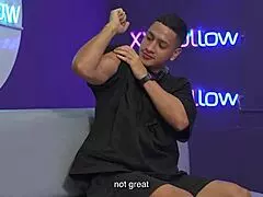 Hot Latina Milf Interview Turns Wild Threesome With Kissing And Fucking