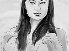 petite natural babe hilary c teasingly exposes her hot all-natural body after striptease