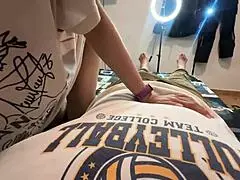 incredible blowjob from my stepsister when we were alone at home