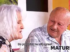 Mature4k old man cant satisfy wife so she makes move on handsome waiter