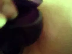 amateur mature couple uses dildo after creampie, very gooey and messy with pussy toys 😏