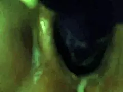 amateur mature couple uses dildo after creampie, very gooey and messy with pussy toys 😏