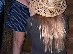 I banged a pregnant stranger at the barn in public sex with big tits.