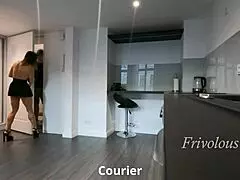 Aggressive Delivery Guy Fucked Me Hard for Not Having Money.