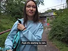 public agent - fitness milf public blowjob outdoor sex kristina grace hard fast pov fuck