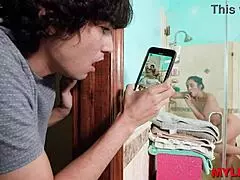 i visit friend but catch his step-mom in bathroom