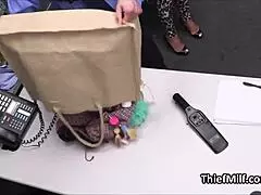 Fucking curvy milf on backroom desk