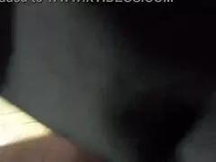 milfycalla teases in shiny leggings with cum on puffy downjacket for impotent husband