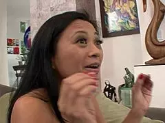 Japanese mom in threesome lesbian fun