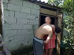 shower broken, married lady in towel pays caretaker with sex 😏