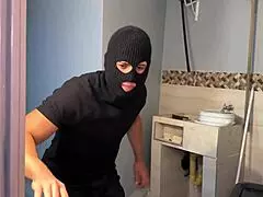 Masked burglar breaks into milf lina henaos house and fucks her hard
