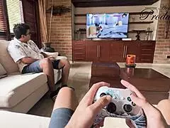 She seduces her foreign friend to fuck her without a condom, riding his monster cock bareback in doggystyle and cowgirl.