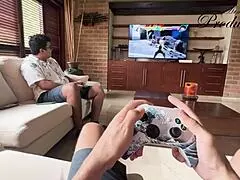 She seduces her foreign friend to fuck her without a condom, riding his monster cock bareback in doggystyle and cowgirl.