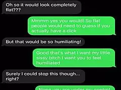 sexting to emasculate my sissy bitch 😈