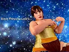 Granny slave princess leia enjoys jedi cyber double penetration