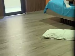 Perverted stepfather discovers stepdaughter masturbating her ass after school