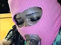 she blows bubbles with my cum after sucking my dick so good in deepthroat