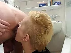 sandra the german milf whore rims ass and gets facefucked