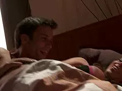 an intense passionate morning sex makes their bodies sweaty and their tired but happy