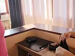 My wife almost caught me with her friend in the kitchen, part 2