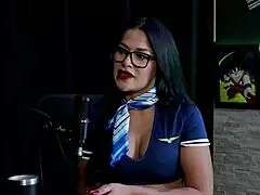 Dream job turns naughty: fired for plane sex, now swinging on sheer red.