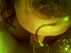 Stacy sucks, strokes, sits on cock, then gets missionary fucked and cum on tummy.