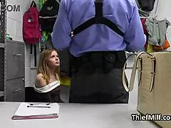 Officer's Big Dick Hammers Petite 18+ Curvy MILF