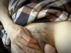 Stepson's Passionate Touch on Stepmom's Hairy Pussy