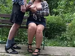 Mother-In-Law's Natural Tits Covered In Cum